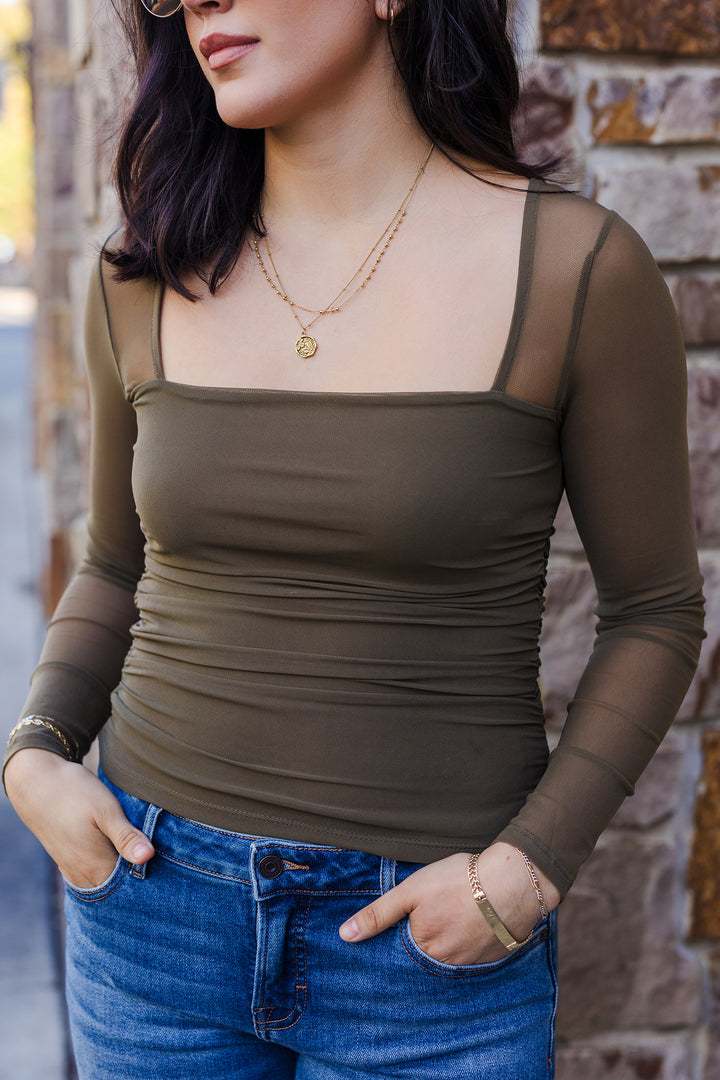The Better Than Basic Sheer Long Sleeve Top