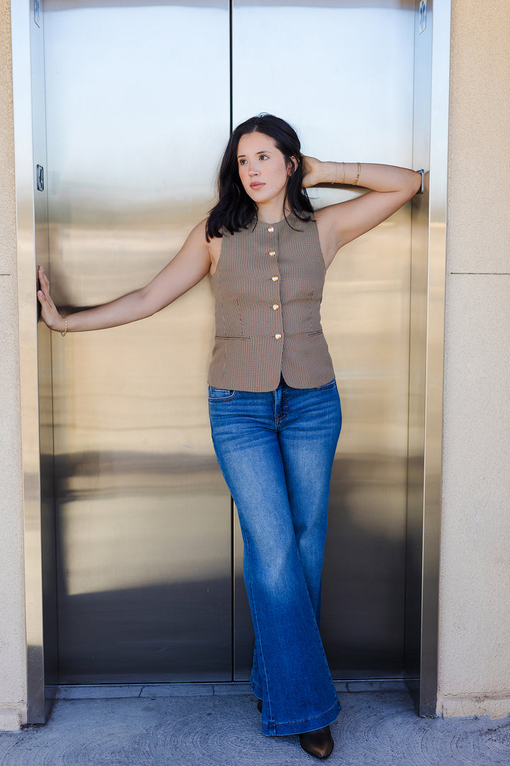 The City Socialite Button Down Vest