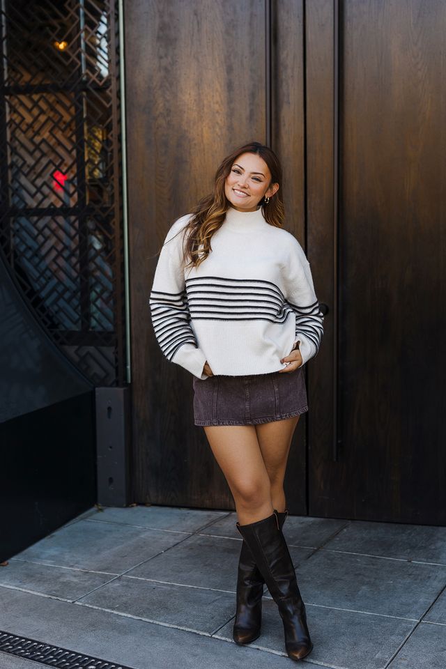 The Double Take Espresso Denim Skort