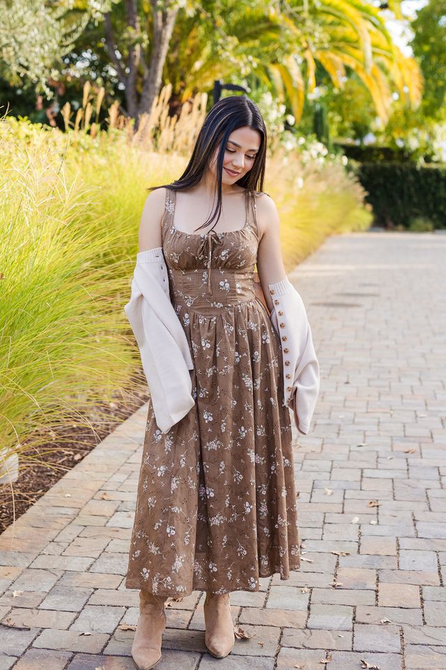 The Autumn Fields Floral Midi Dress