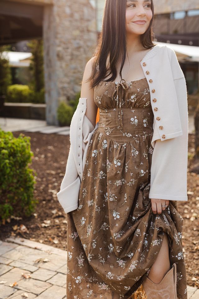 The Autumn Fields Floral Midi Dress