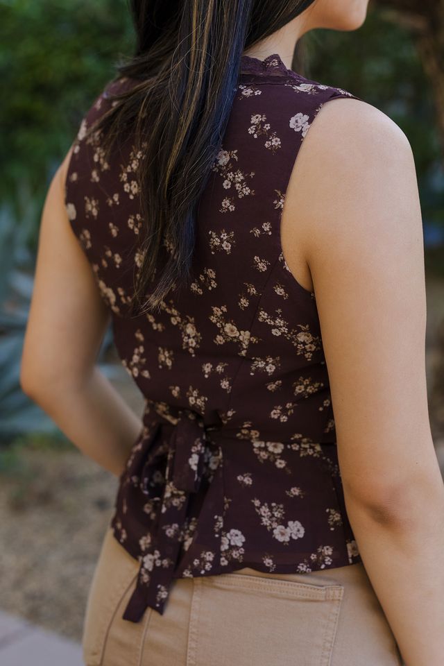The Falling For You Floral Lace Blouse