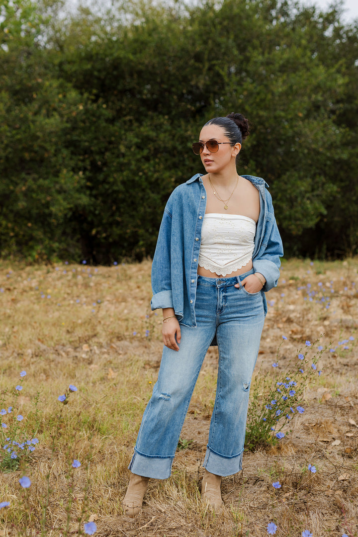 The Soft Spoken Eyelet Lace Top