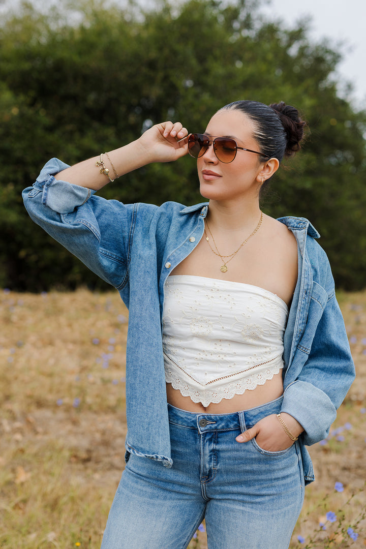 The Soft Spoken Eyelet Lace Top