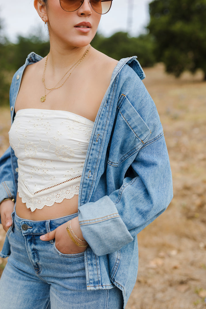 The Soft Spoken Eyelet Lace Top