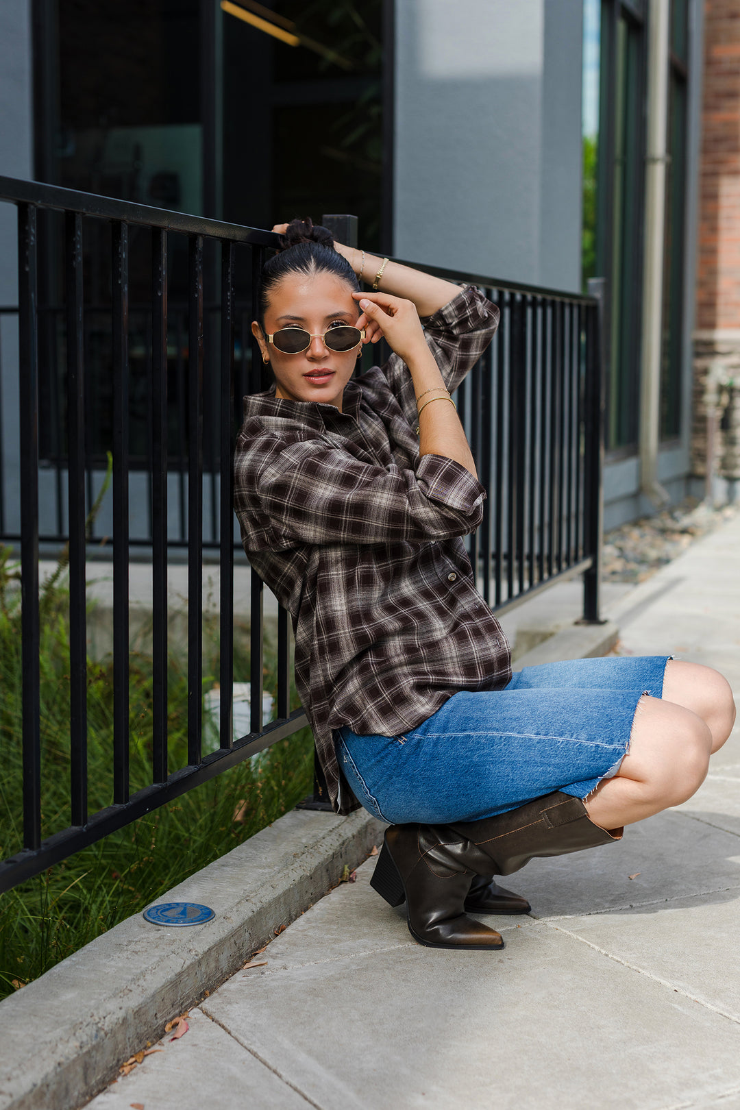 The Charlotte 14" Denim Jort Shorts by Hidden