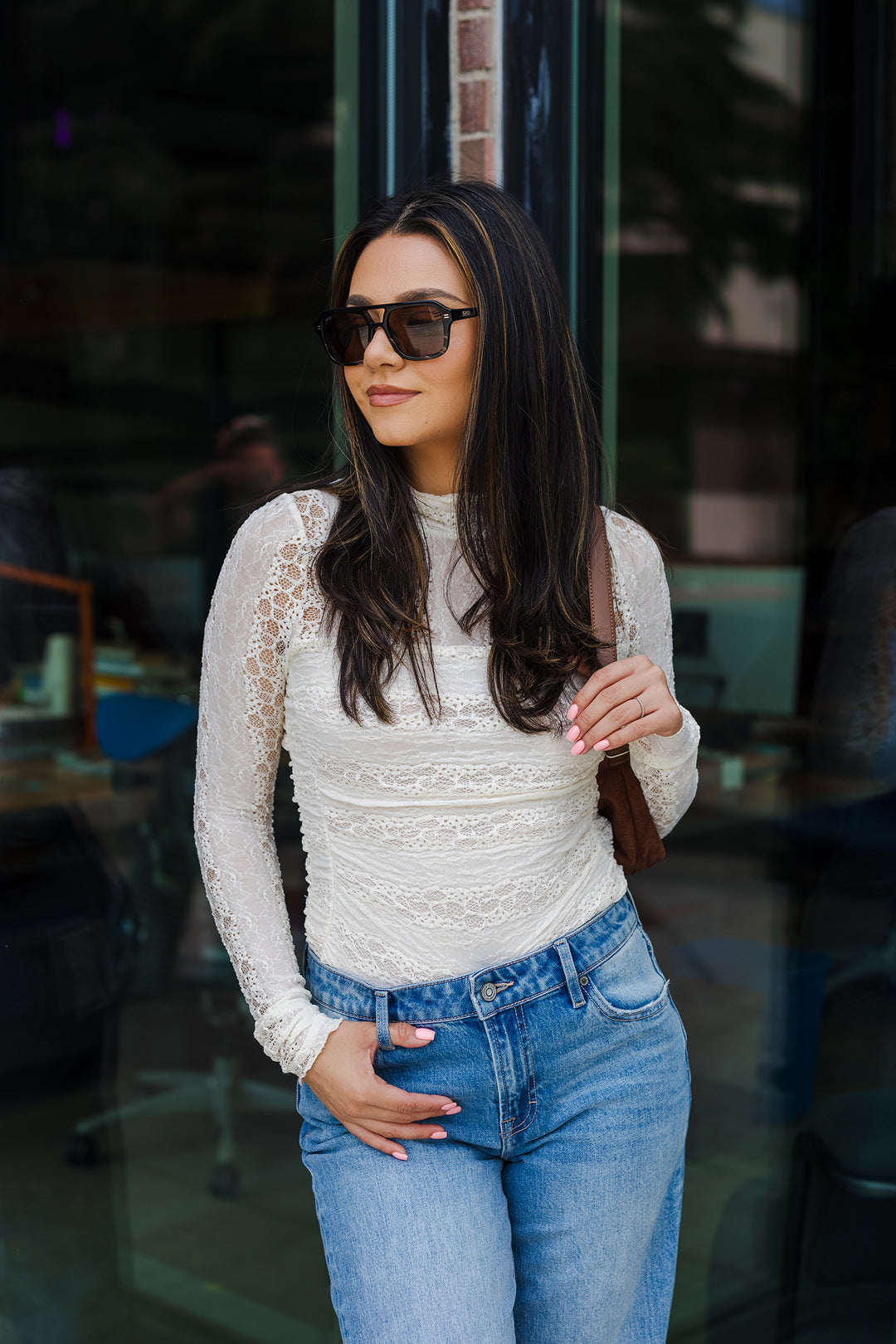 The Vintage Lace Mockneck Bodysuit