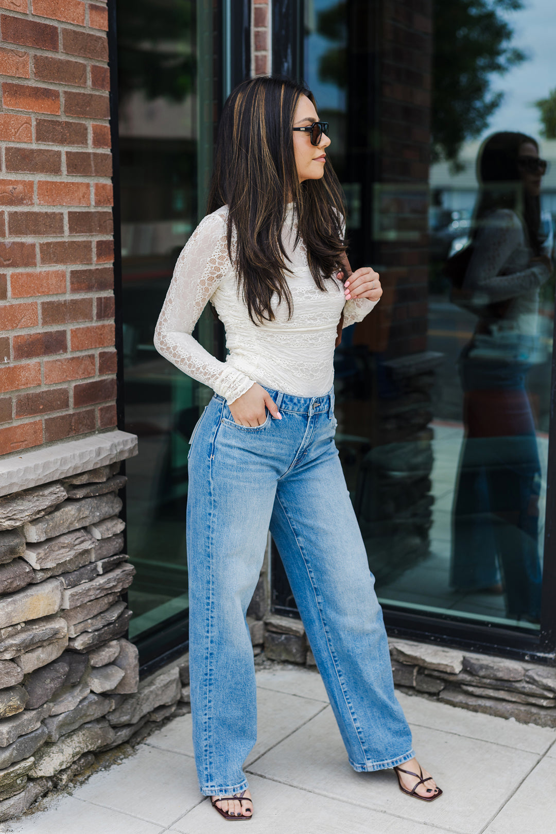 The Vintage Lace Mockneck Bodysuit