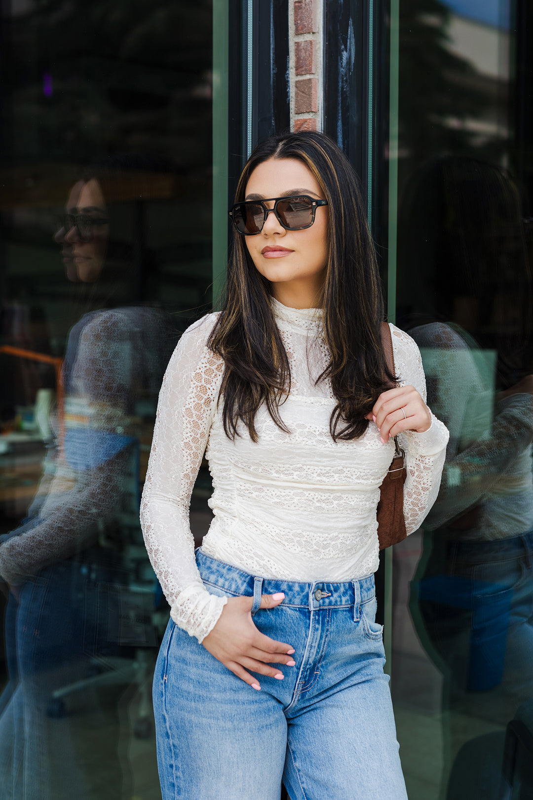 The Vintage Lace Mockneck Bodysuit