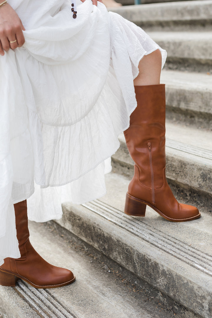 The Harriet | Brown Tall Riding Boots