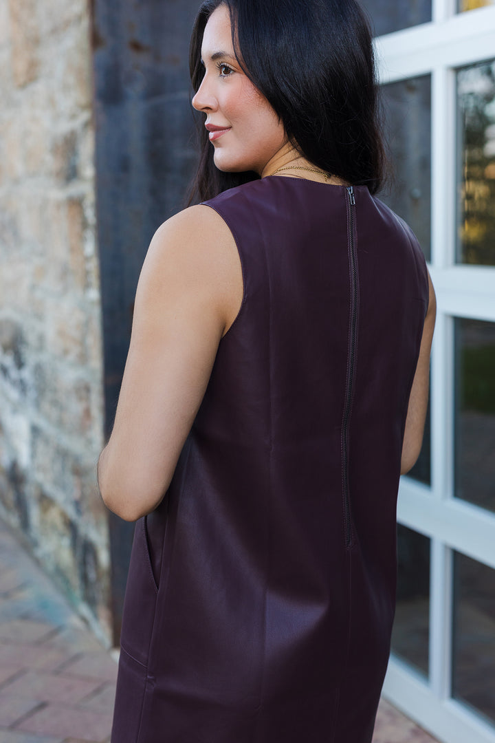 The Victoria Faux Leather Mini Dress