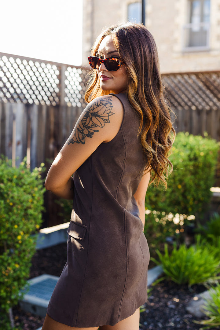 The Desert Song Suede Mini Dress
