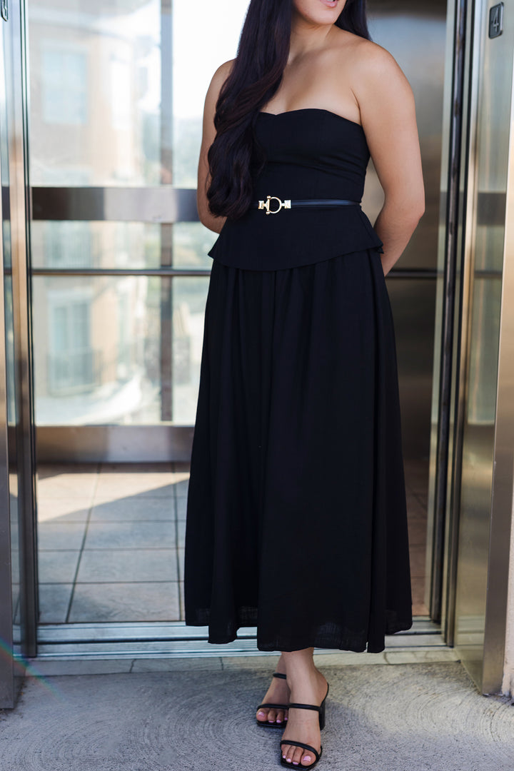 The Villa Noir Strapless Dress