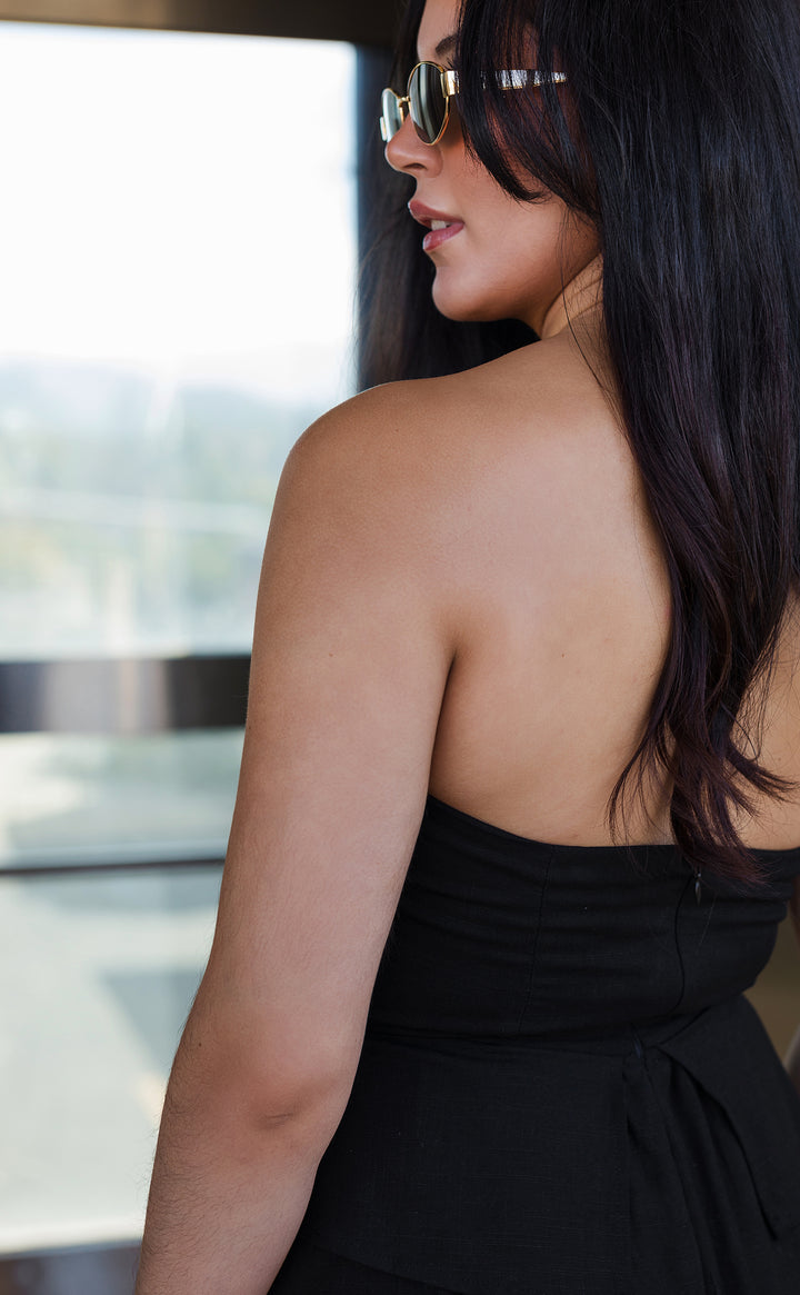 The Villa Noir Strapless Dress