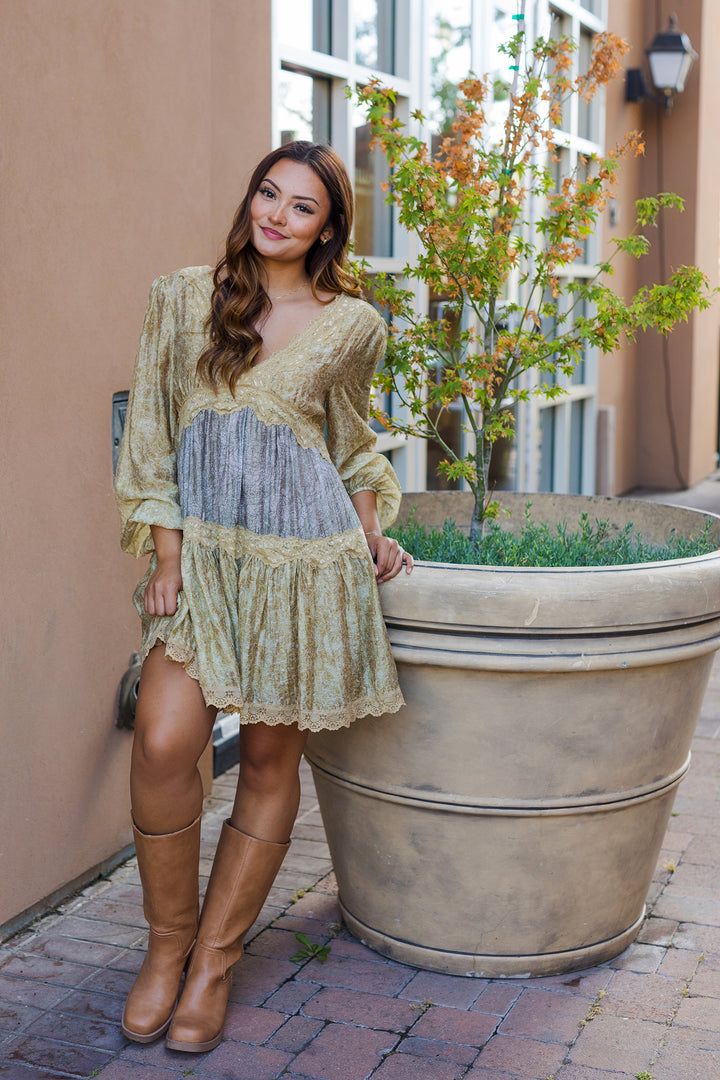 The Poet's Garden Floral Mini Dress