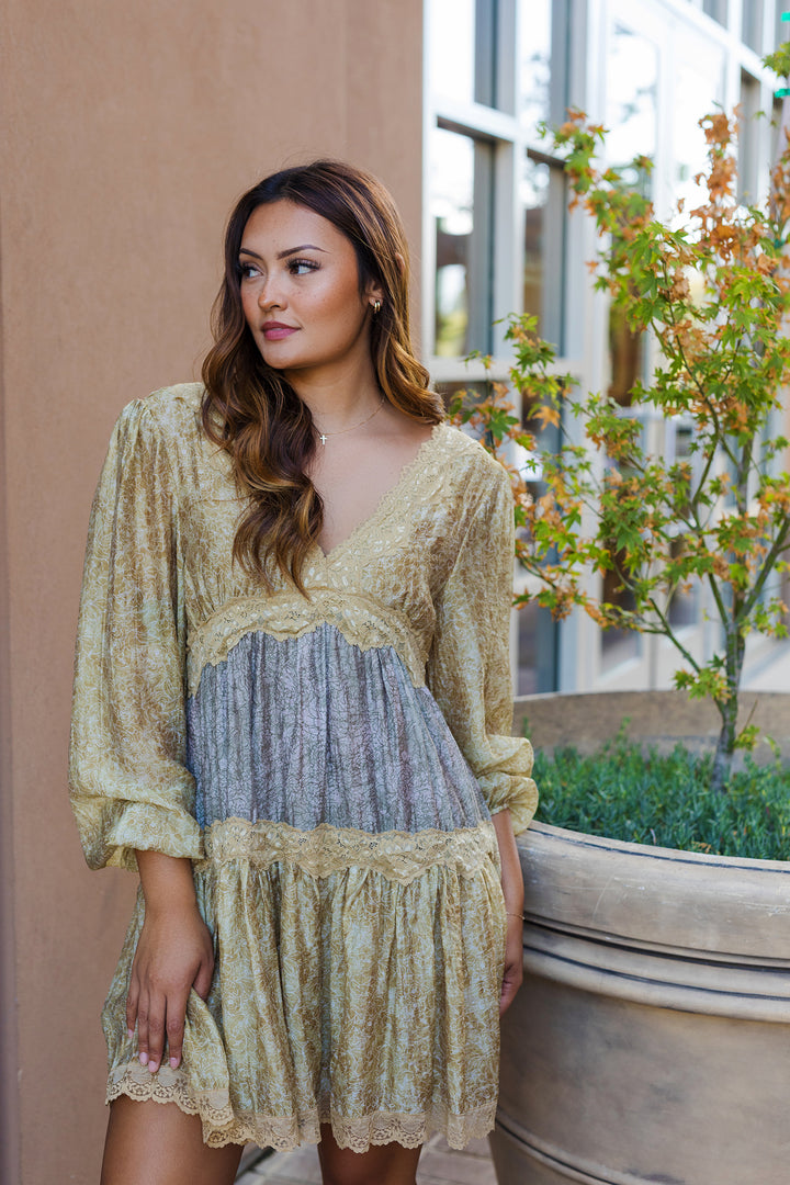 The Poet's Garden Floral Mini Dress