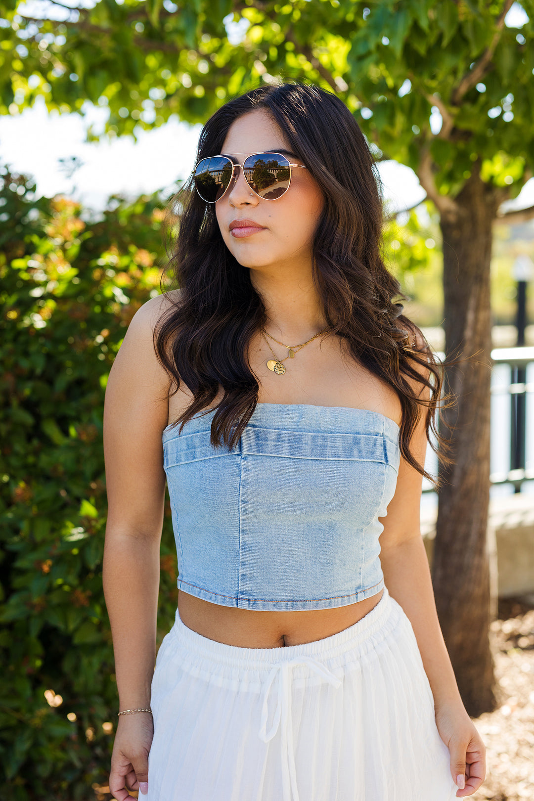 The Refined Essential Denim Tube Top