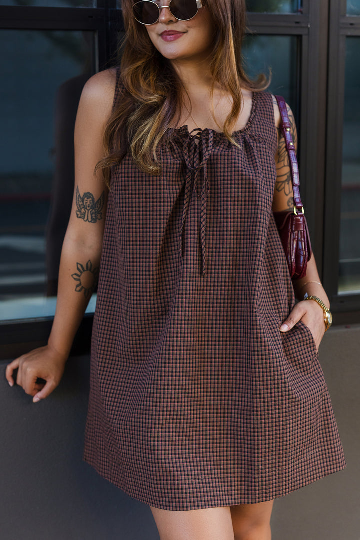The Apple Orchard Plaid Babydoll Dress