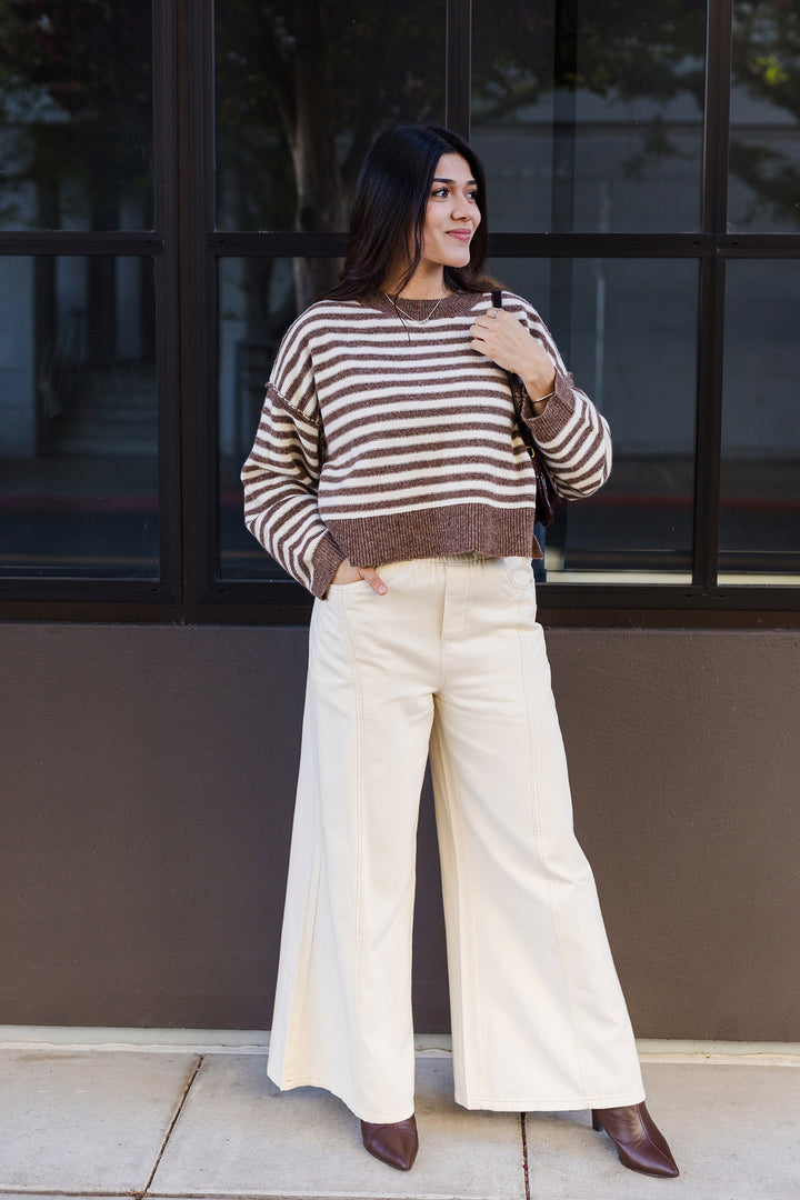 The Off-Duty Denim Wide Leg Pants