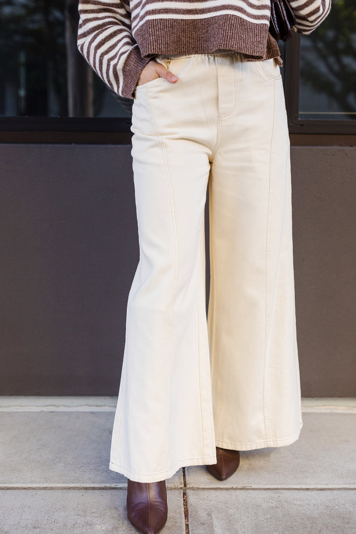 The Off-Duty Denim Wide Leg Pants
