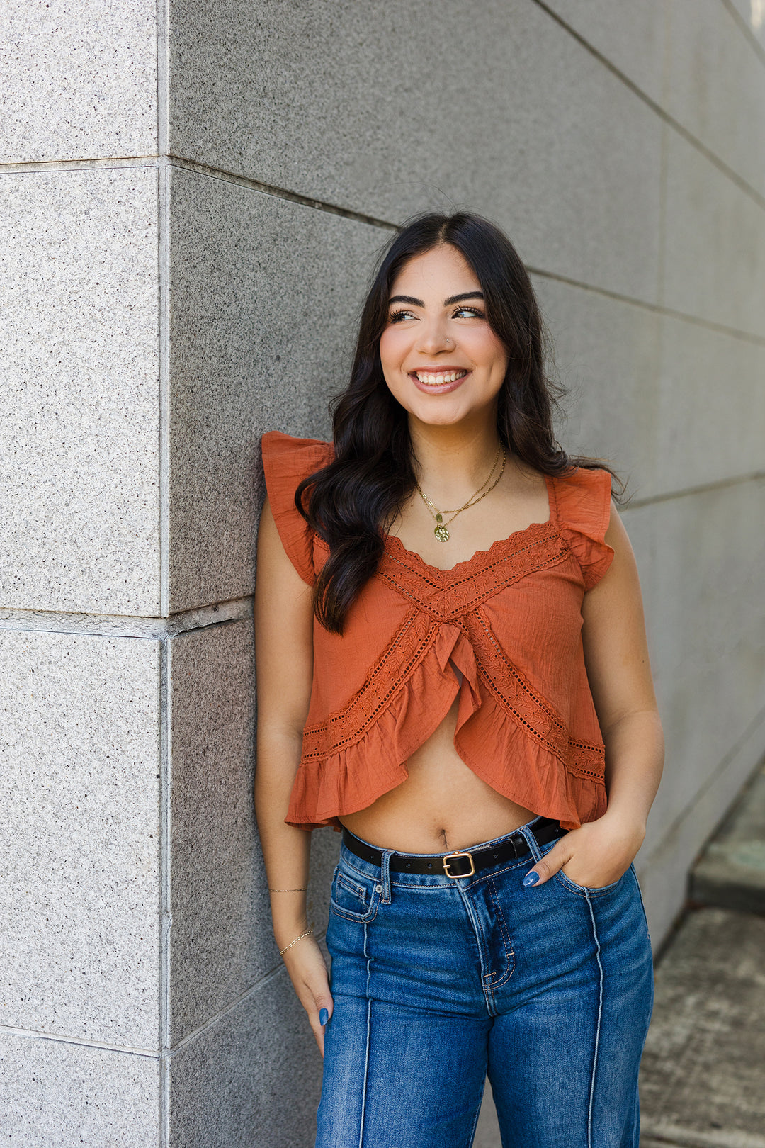 The Call Me Darling Ruffle Sleeve Top