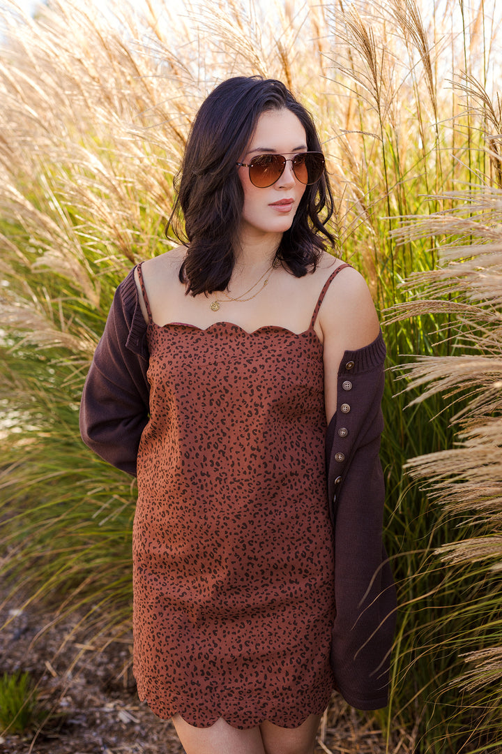 The Verona Scalloped Mini Dress