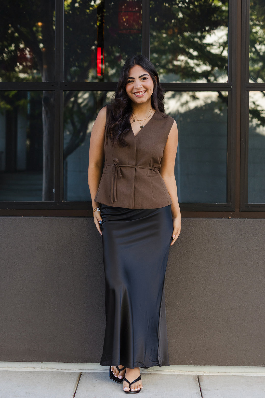 The Sweet Talkin' Satin Midi Skirt