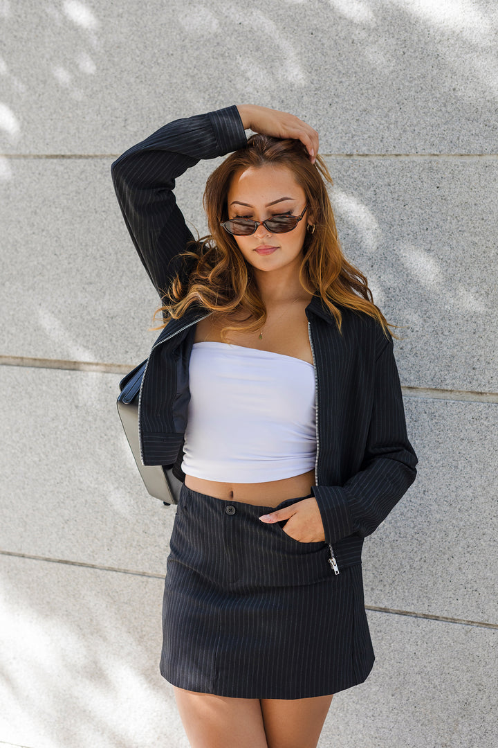 The Veronica Pinstripe Jacket