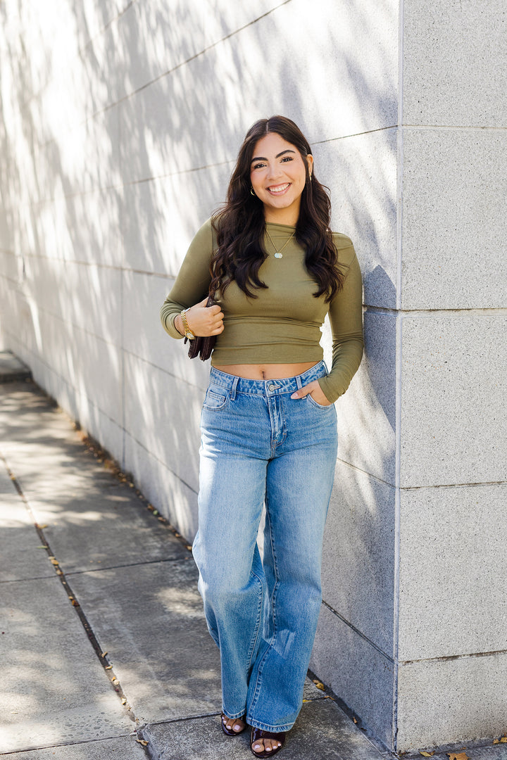 The Blythe Boat Neck Long Sleeve Knit Top