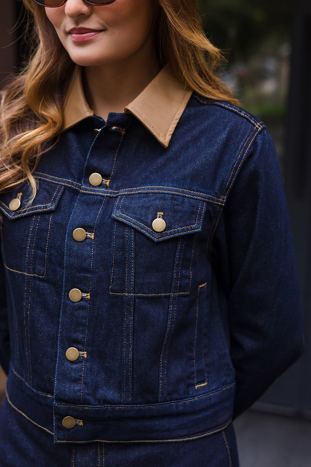 The Denim Archives Contrast Collar Jacket