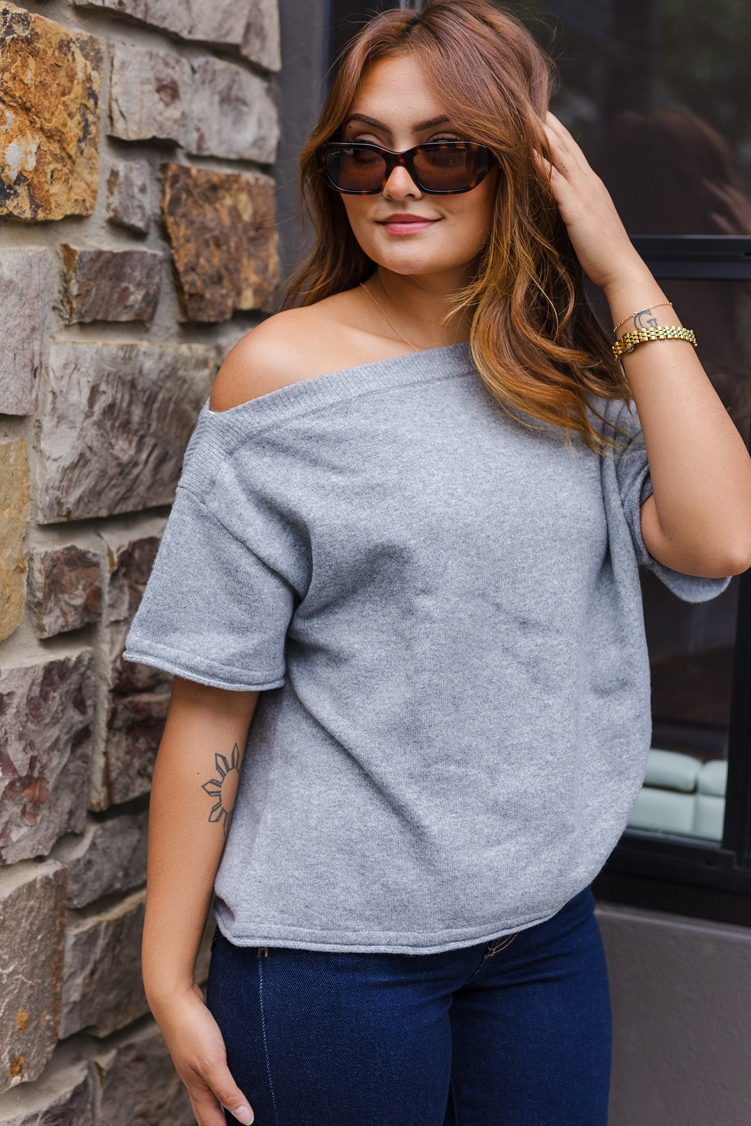 The Study Date Off-Shoulder Top