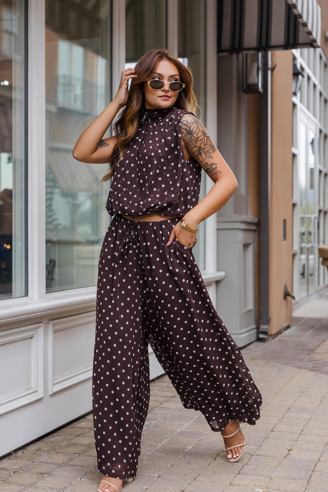 The Sweet Spot Sheer Mock Neck Top