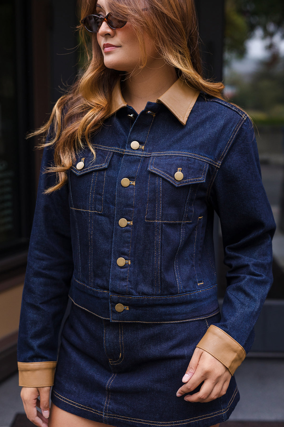 The Denim Archives Contrast Collar Jacket