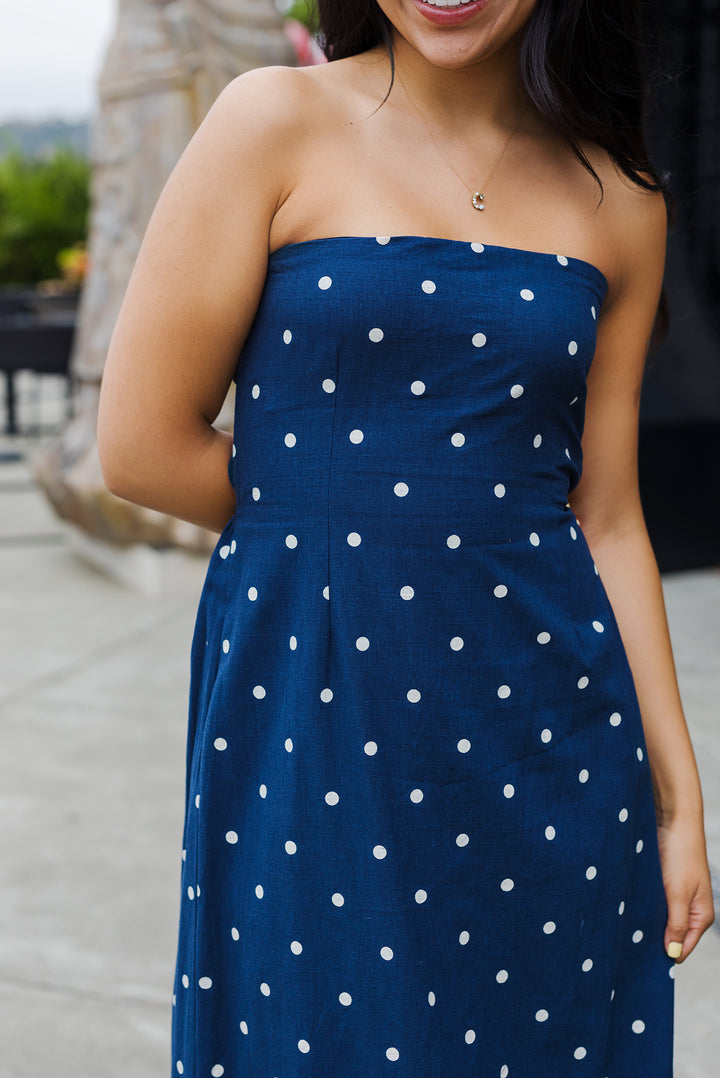 The Evening Star Polka Dot Maxi Dress