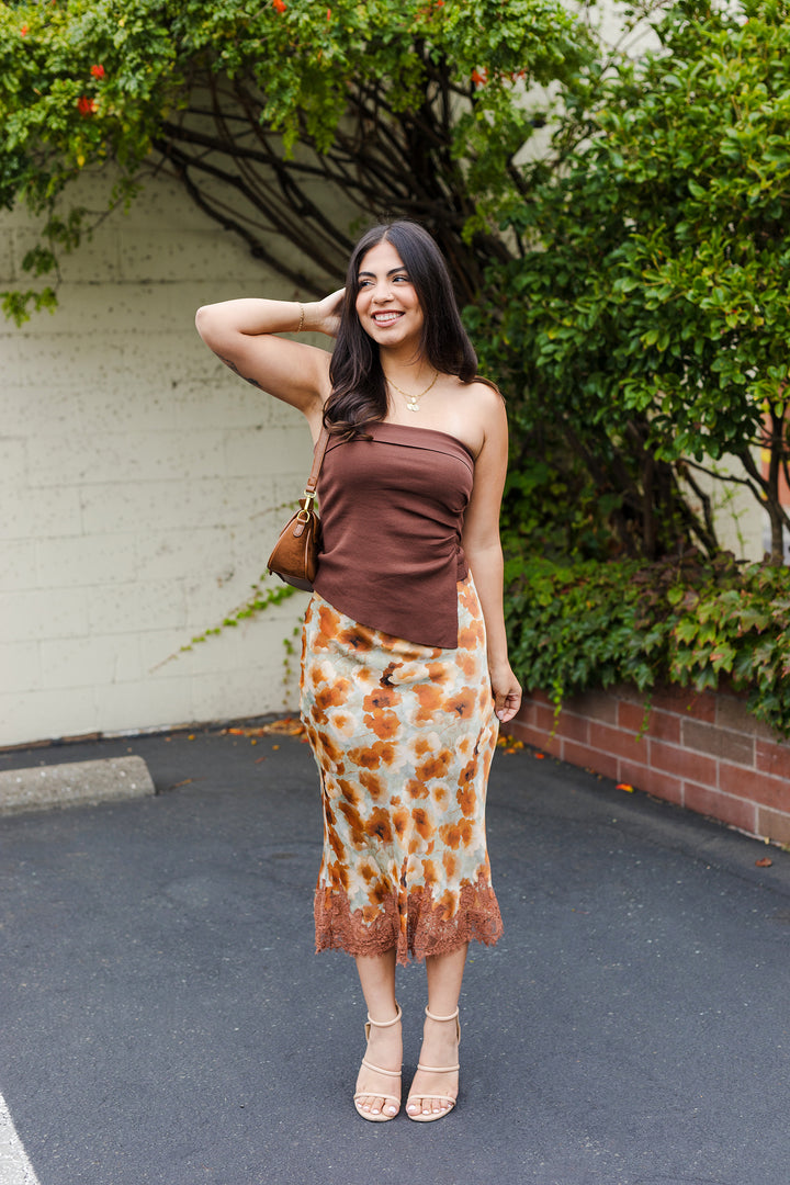 The Off-Center Stage Strapless Top