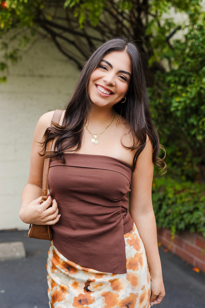 The Off-Center Stage Strapless Top