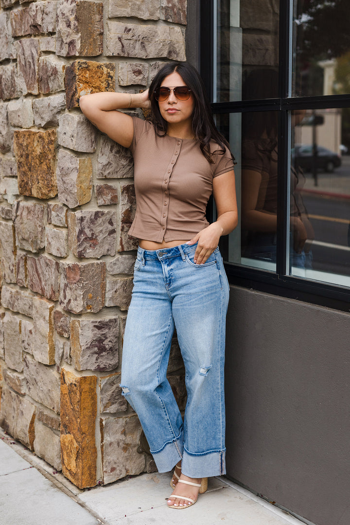 The Coffee Date Button Down Top