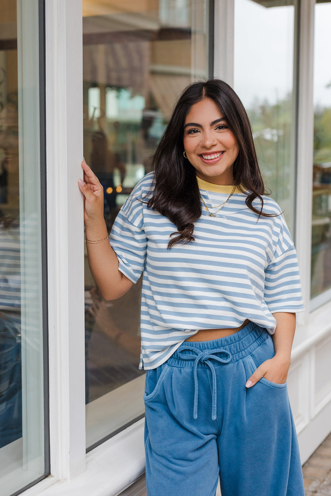 The Hayden Striped Ringer Tee