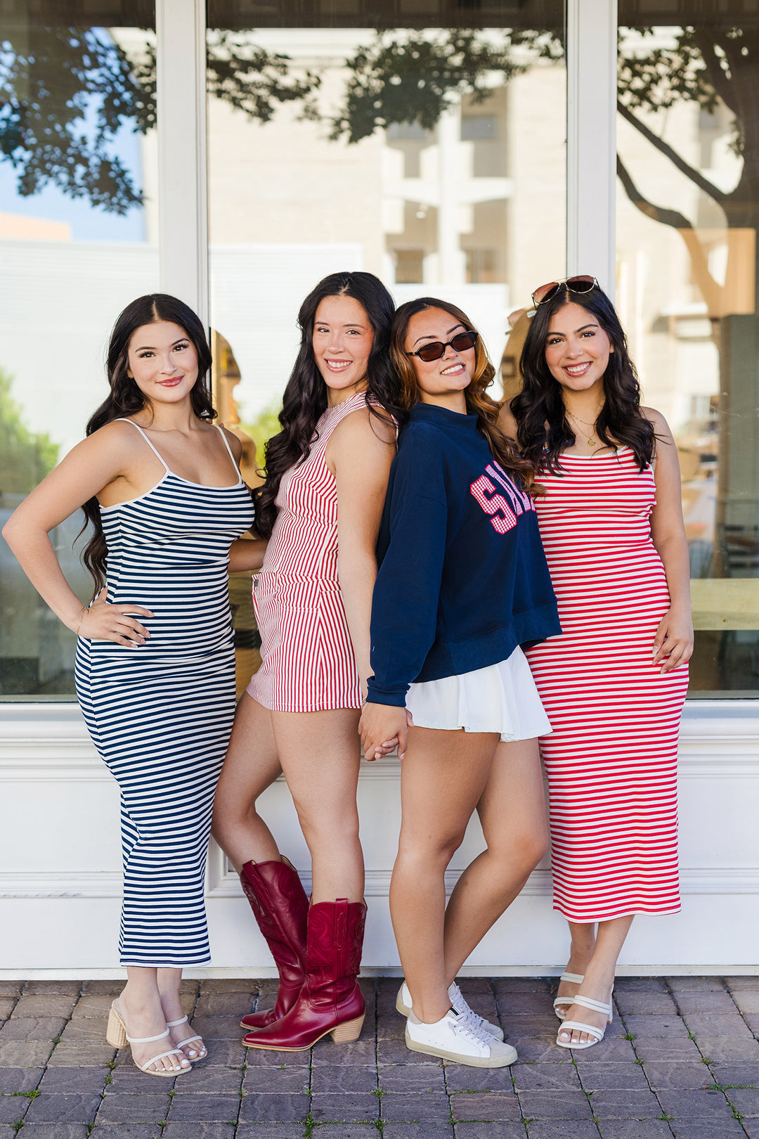 The Poolside Striped Midi Dress