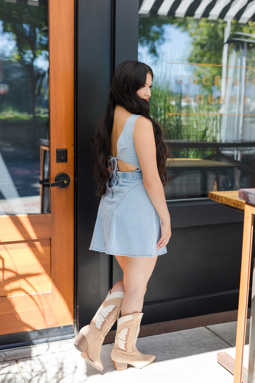The Denim Lover Flare Mini Dress