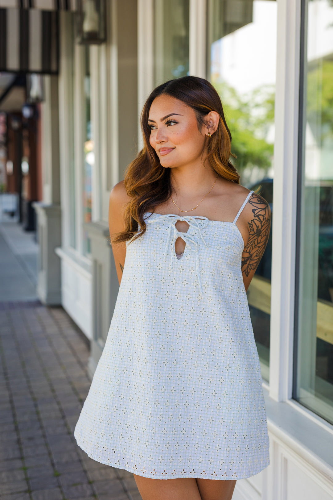 The Sadie Sage Eyelet Mini Dress