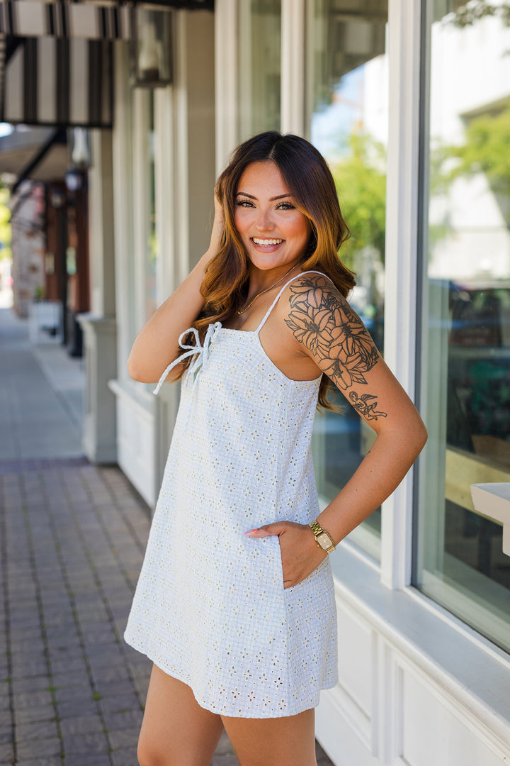 The Sadie Sage Eyelet Mini Dress