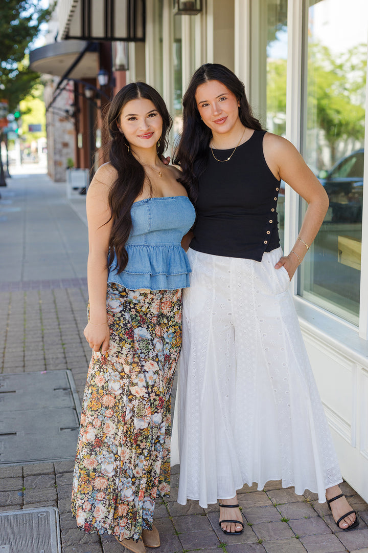 The Stop and Stare Strapless Peplum Top
