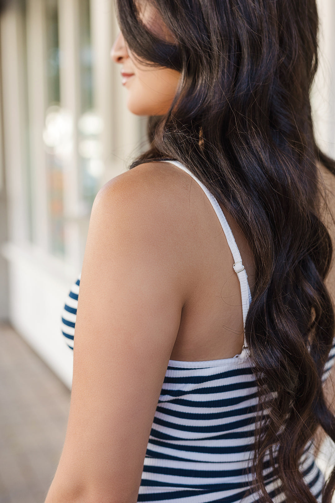 The Poolside Striped Midi Dress