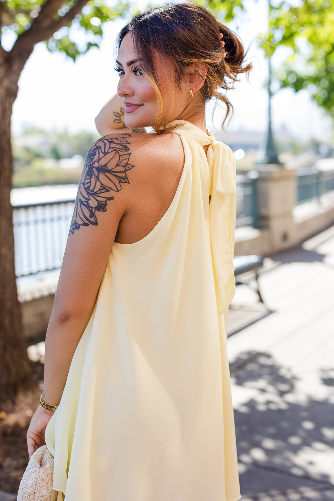 The Jasmine Fluttered Halter Neck Mini Dress