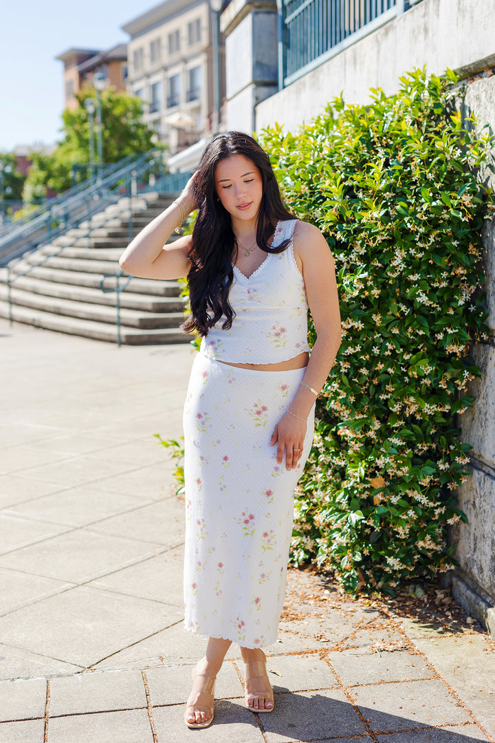 The Right Time Floral Lace Maxi Skirt