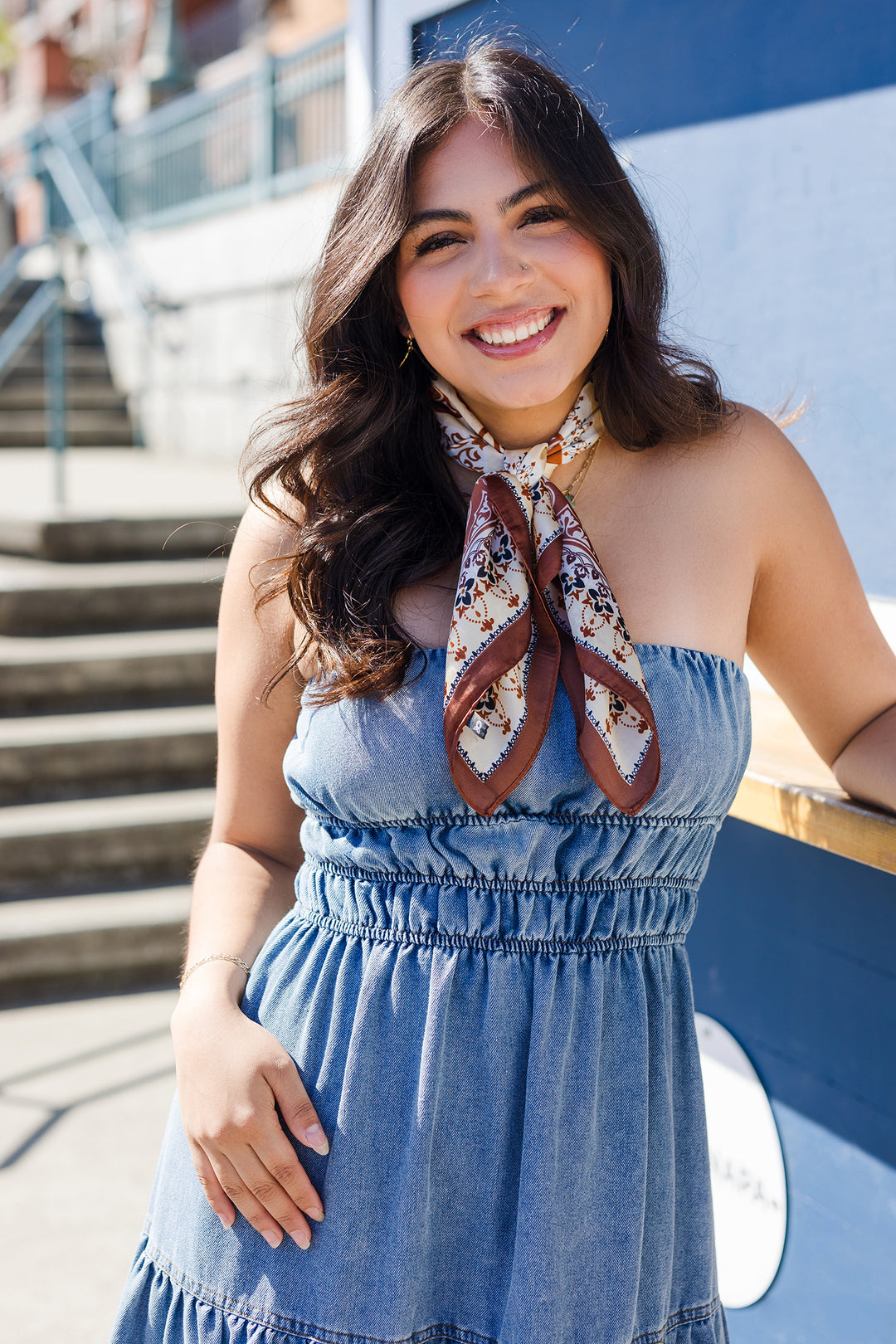 High Tides Strapless Denim Midi Dress — Shoppe Twelve Small / Denim