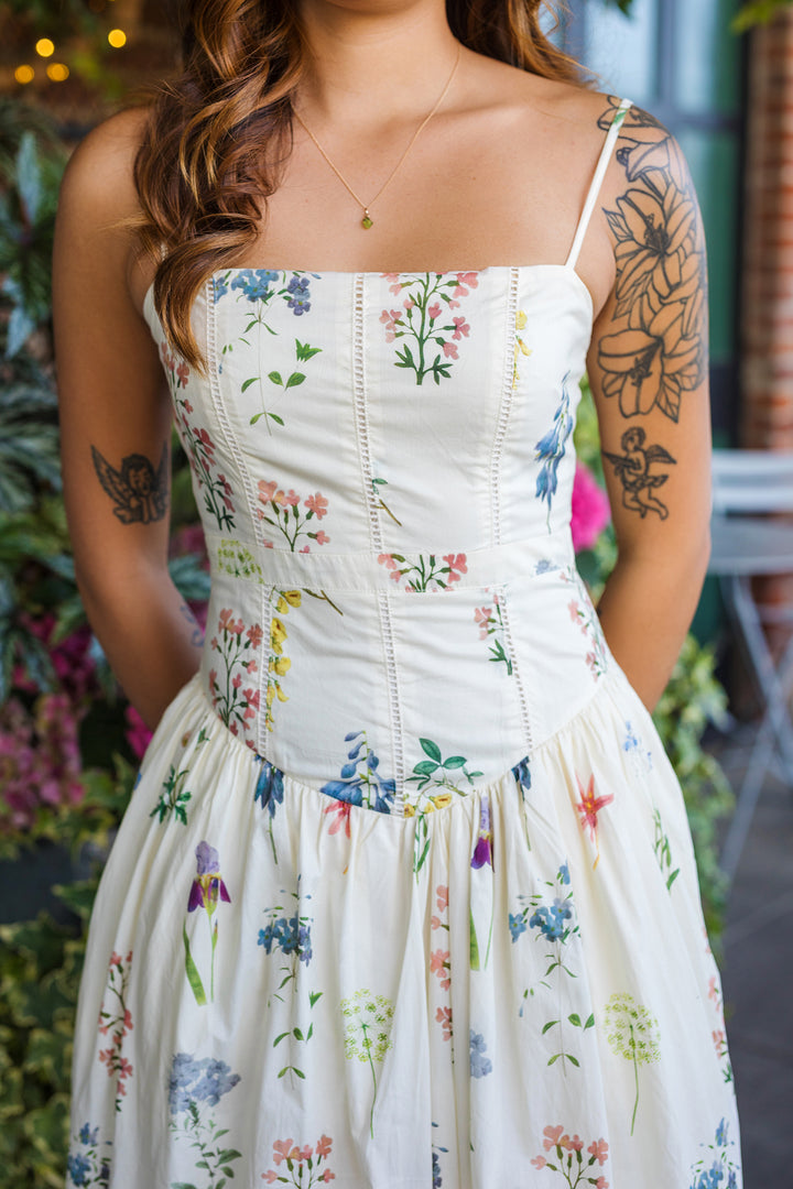 The Hope In Bloom Floral Print Drop Waist Maxi Dress