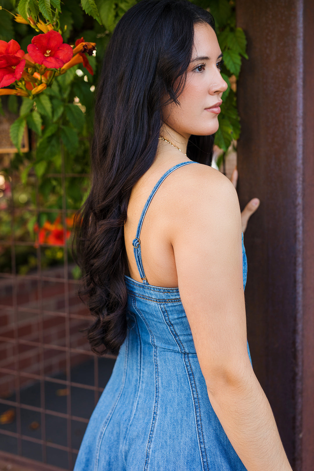 The Cutie In Denim Washed Romper