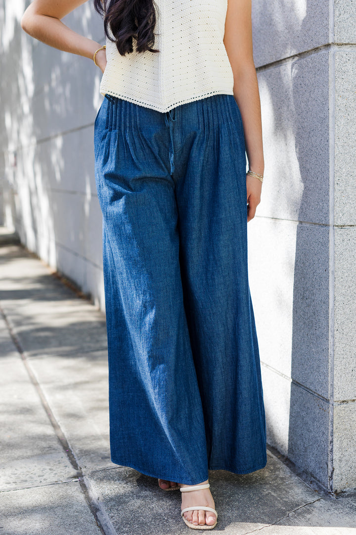 The Modern Flare Wide Leg Denim Pants